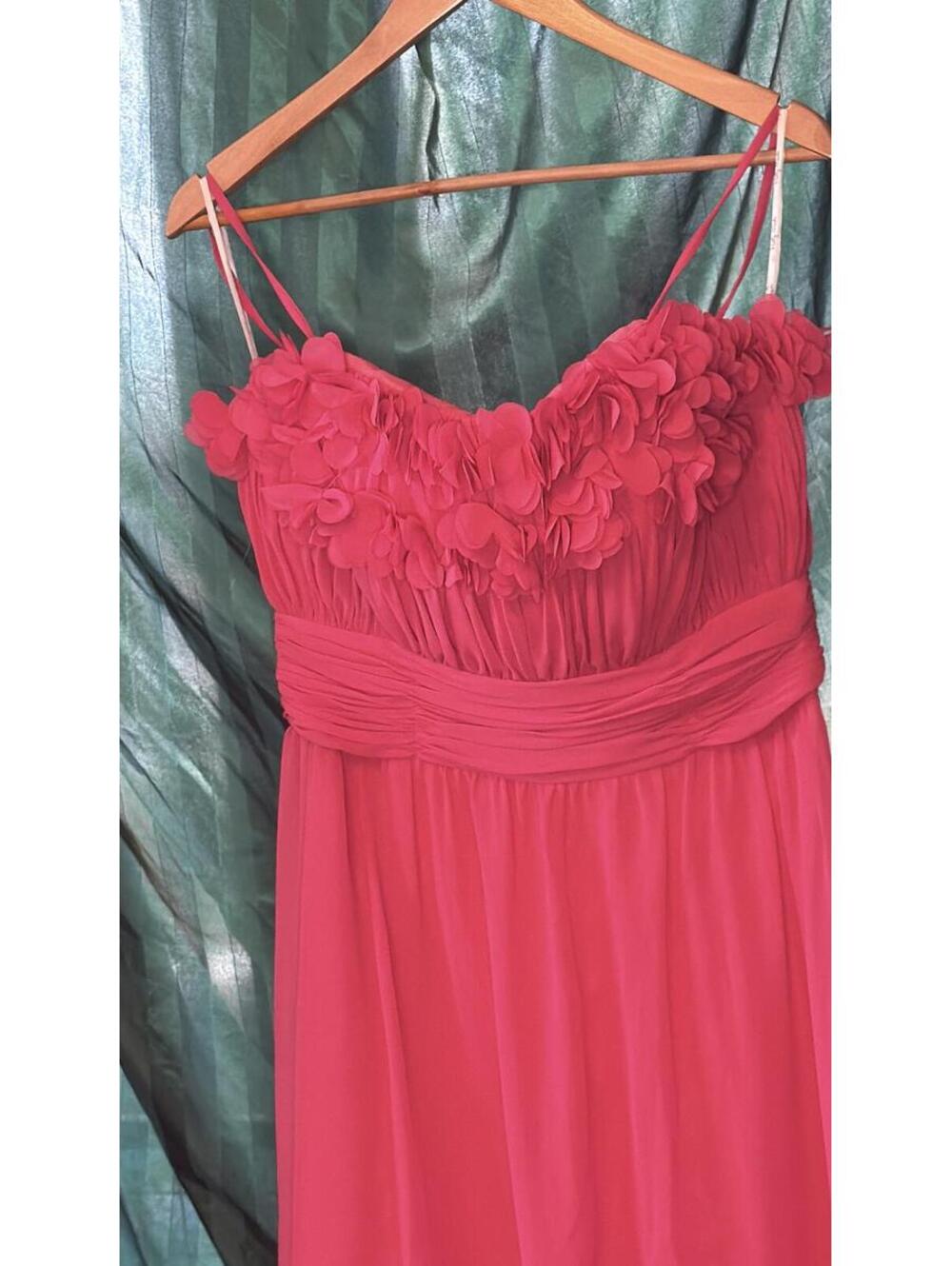 Pretty Maids Pink Strapless Evening Dress Size 14